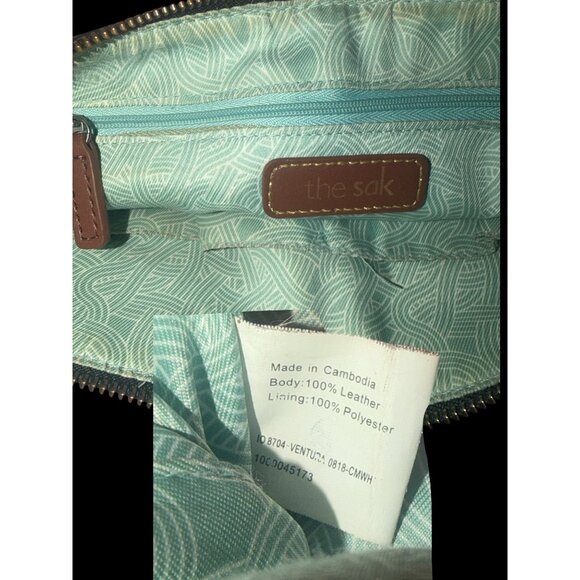 The Sak Ventura Crossbody Bag Black Glazed Leather Convertible Clutch Handbag - Picture 12 of 12